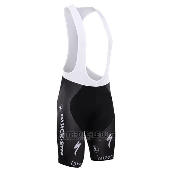 2015 Fahrradbekleidung Etixx Quick Step Shwarz und Wei Trikot Kurzarm und Tragerhose